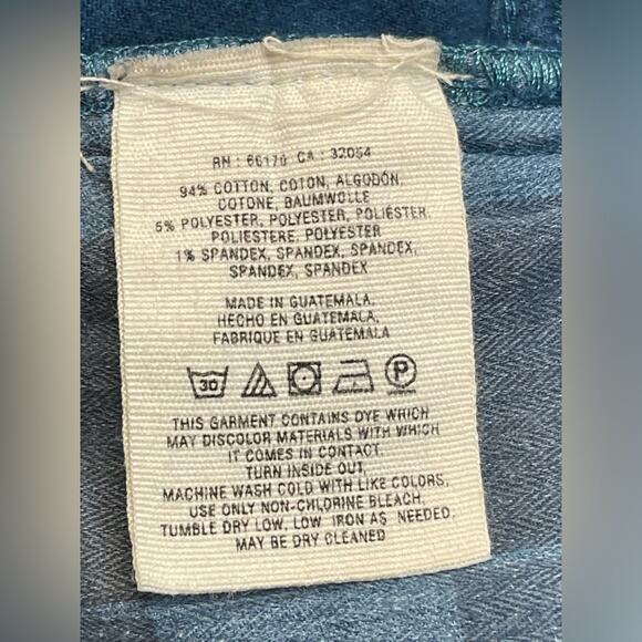 slim stet fit indigo jeans Anthropologie Pilcro and the Letterpress Jeans sz 27 - Picture 4 of 12